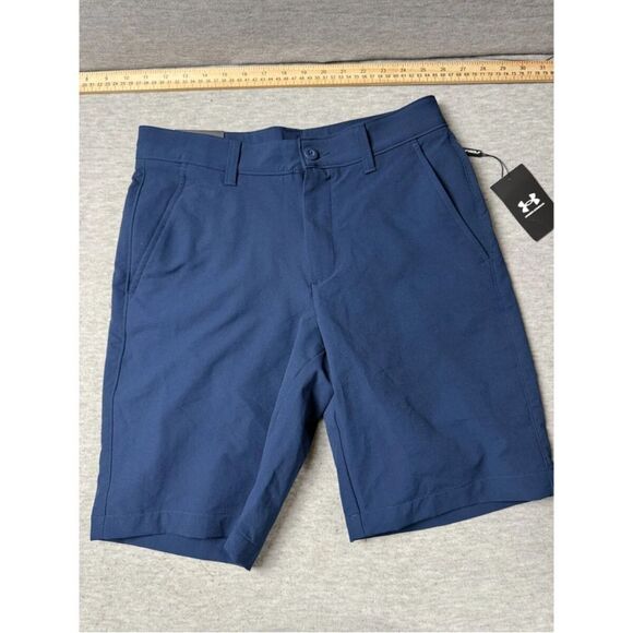 Under Armour Chino Shorts Mens Size 30 Blue Dark Wash Mid-Rise Summer 10" Inseam - Picture 5 of 7